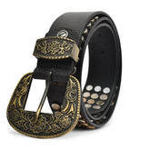 Men Slim Leather Casual Belt Art 1001BLK